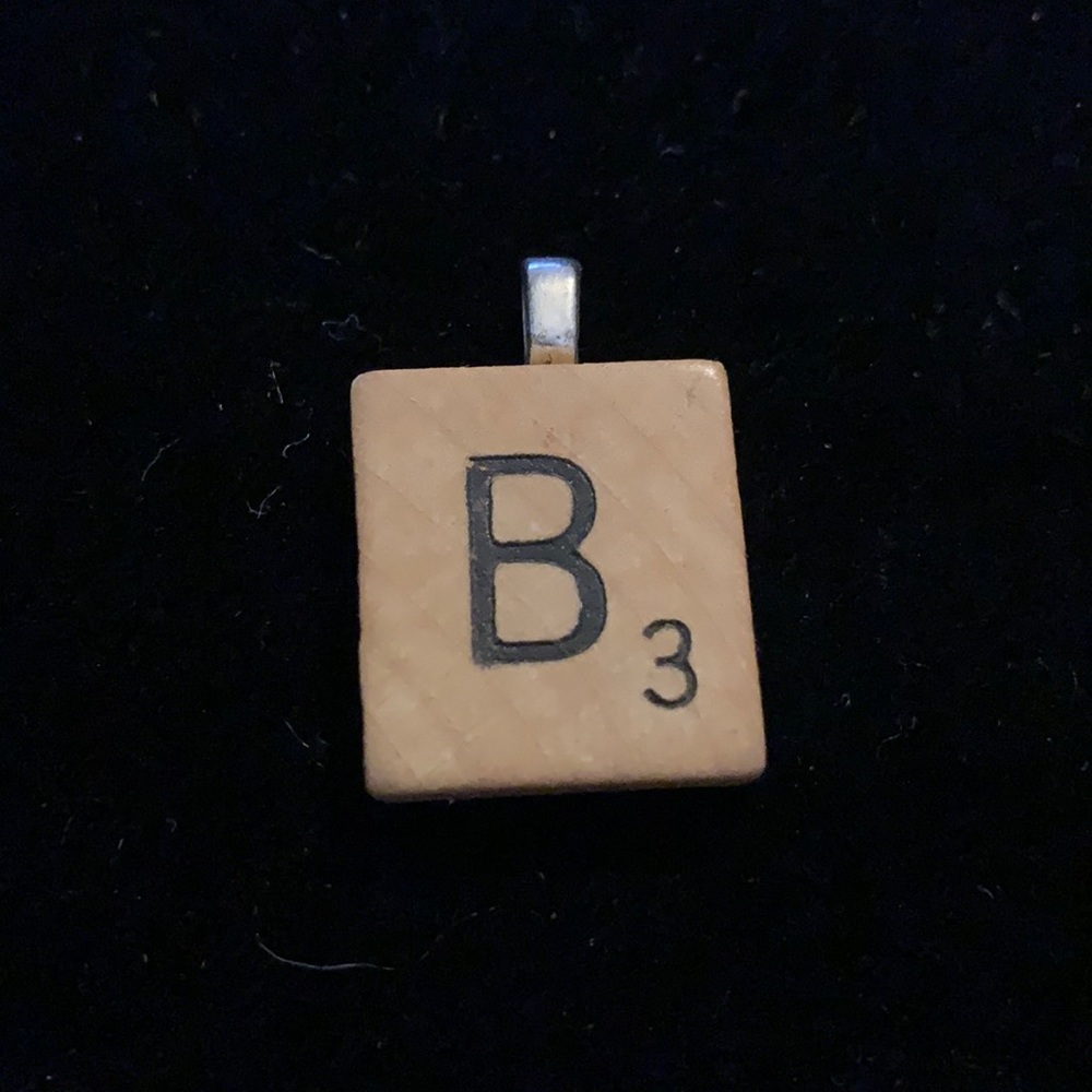 New Scrabble Tile “B” Pendant